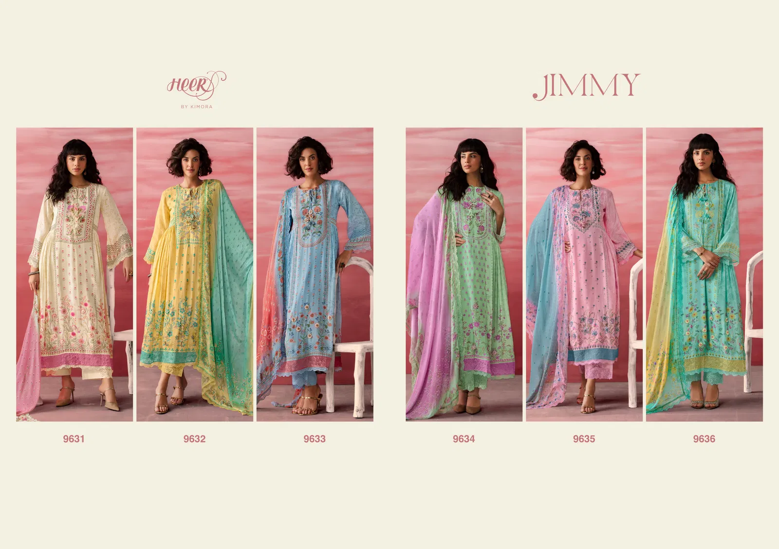 Jimmy By Kimora Heer Muslin Embroidery Salwar Suits Orders In India